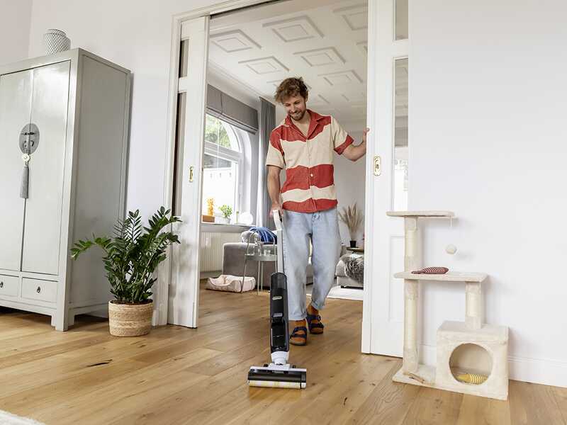 Karcher FCV 3 - Autolaveuse &agrave; batterie - 3 en 1 : lave, s&egrave;che et aspire