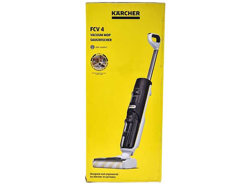 Karcher FCV 4 - Autolaveuse &agrave; batterie - 3 en 1 : lave, s&egrave;che et aspire