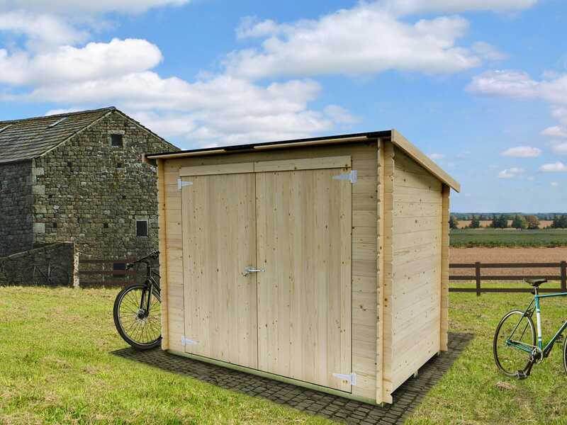 Alce Eureka 218x130 - Abri de jardin en bois - Toit &agrave; une pente - 218x130x167 cm