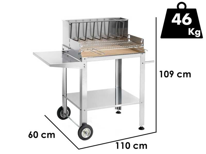 Ompagrill BetSteel 56690/X - Barbecue &agrave; bois et charbon