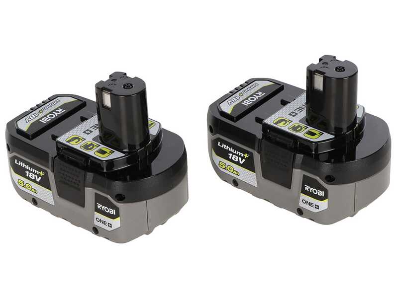 Ryobi RY18LMX46A-250 - Tondeuse &agrave; gazon &agrave; batterie - 2x 18V/5Ah - Largeur de coupe 46 cm