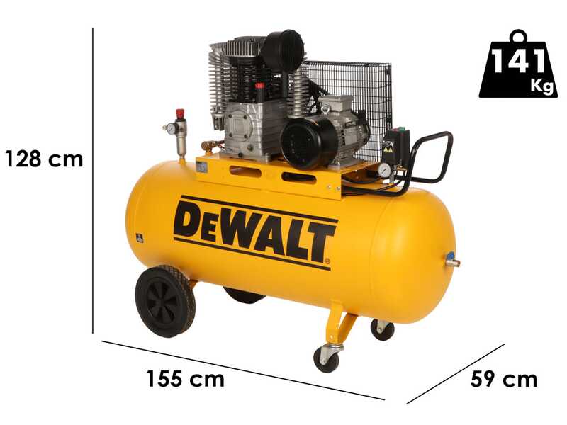 DeWalt DXCMB55T271HCE - Compresseur d'air &eacute;lectrique triphas&eacute; &agrave; courroie - Moteur 5,5 CV &ndash; 270 L