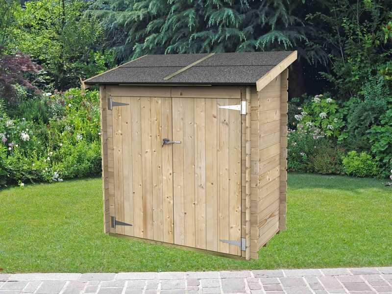 Alce Ambrogio 155x85 - Abri de jardin en bois - Toit &agrave; une pente - 155x85x165 cm