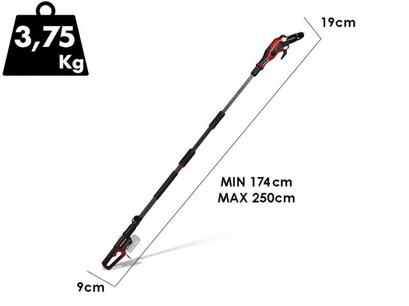 Einhell GP-LC 18/20 Li T BL- &Eacute;lagueuse &eacute;lectrique &agrave; batterie sur perche t&eacute;lescopique - 18 V - SANS BATTERIE NI CHARGEUR