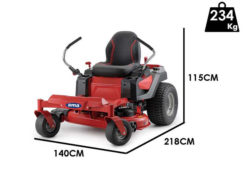 Ama Z TURN ZTR107H - Tracteur autoport&eacute; professionnel &agrave; rayon de braquage z&eacute;ro - &Eacute;jection lat&eacute;rale - Moteur 546 cm3