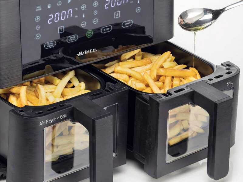 Ariete 4631 - Friteuse &agrave; air double vitrage 9 L