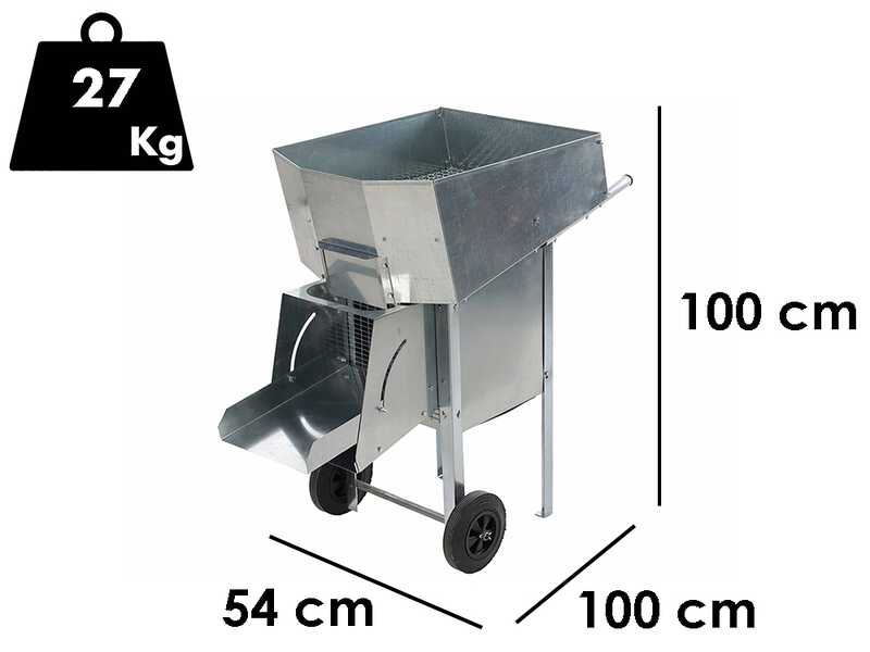 Turbo 25-S - Effeuilleuse &eacute;lectrique vibrante pour olives - Avec grille de pr&eacute;filtrage et variateur de vitesse