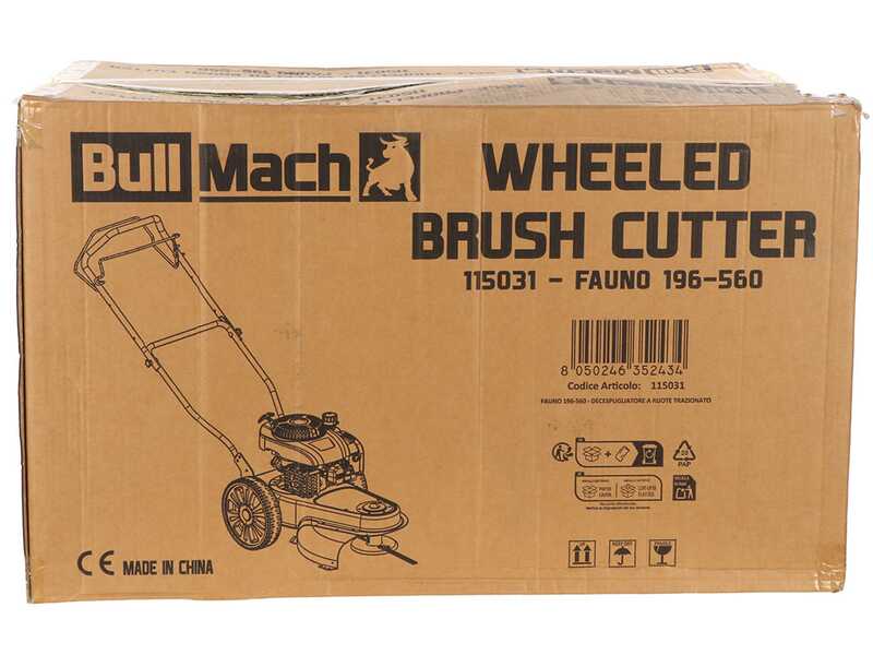 BullMach FAUNO 196-560 - D&eacute;broussailleuse &agrave; roues &agrave; essence 4 temps tract&eacute;