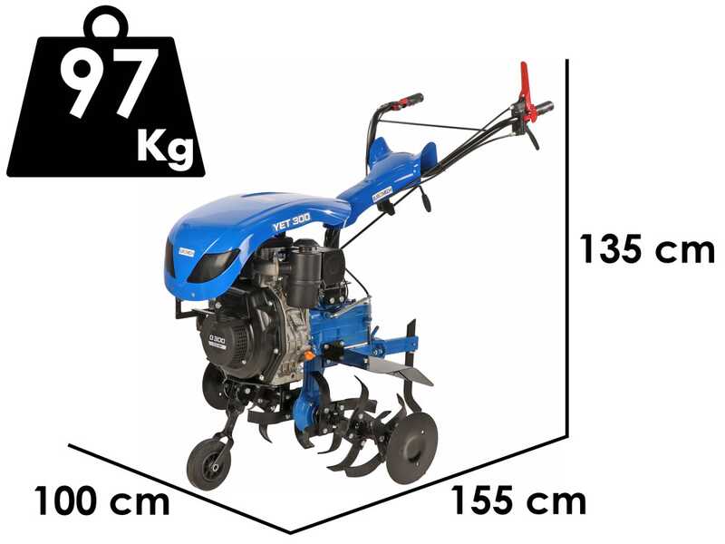 EuroMech YET 300 - Motobineuse diesel 7 CV - D300 208 cm3