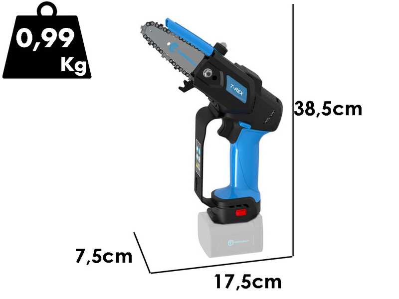 Campagnola T-Rex - &Eacute;lagueuse &eacute;lectrique &agrave; batterie - 21,6 V - SANS BATTERIES NI CHARGEUR