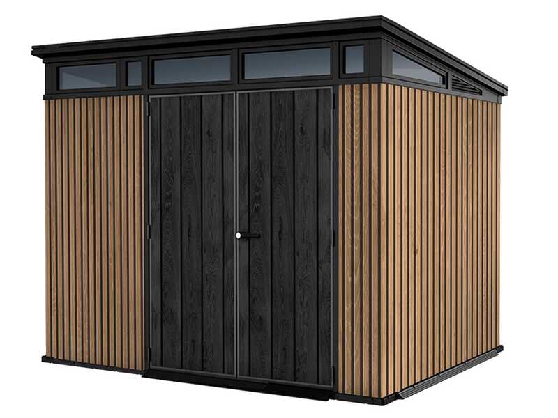 Keter Signature Venetian 9x7 - Abri de jardin - Avec porte &agrave; double battant - 277x218x226 cm