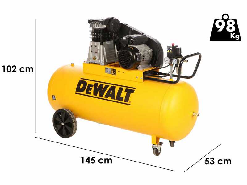 DeWalt DXCMB3M200HE - Compresseur d'air &eacute;lectrique monophas&eacute; &agrave; courroie - Moteur 3 CV &ndash; 200 L