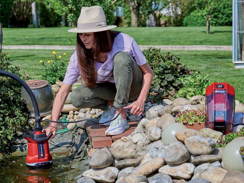 Einhell GE-DP 18/25 Li - Pompe d'&eacute;vacuation pour eaux charg&eacute;es - 18V 5.2Ah et chargeur
