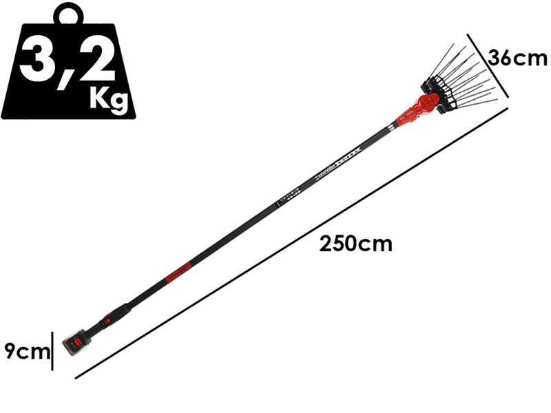 Aima Tandem Sans Fil - Peigne vibreur &eacute;lectrique &agrave; batterie - Perchee fixe en aluminium - 3 x 21V 5,2Ah