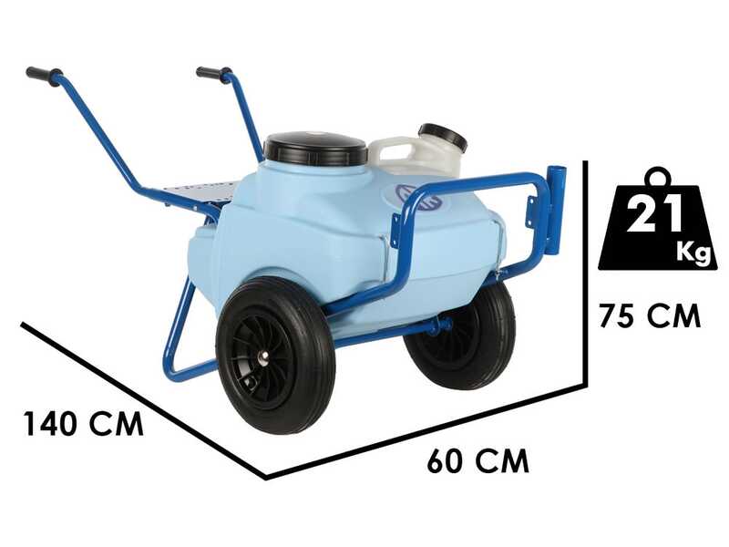Annovi Reverberi CAR 90/H + AR 252 EM - Chariot avec cuve et pompe &eacute;lectrique de pulv&eacute;risation