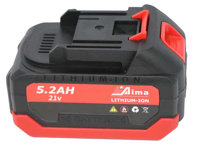 Aima Twist Plus Sans Fil - Peigne vibreur &eacute;lectrique &agrave; batterie - Perche t&eacute;lescopique en aluminium 195-300 cm - 2 x 21 V 5,2 Ah