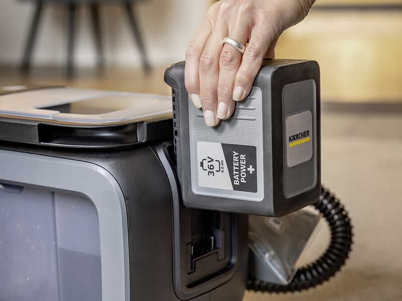 Karcher Pro Puzzi 2/1 Bp - Nettoyeur de tapis - Aspirateur portable - 36 V/6,0 Ah