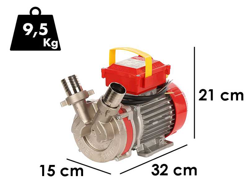 Rover Novax 40 T - Pompe &eacute;lectrique de transfert en alliage anticorrosion - Triphas&eacute;e - 400 V