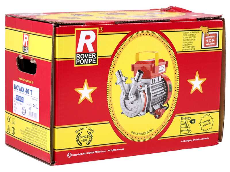 Rover Novax 40 T - Pompe &eacute;lectrique de transfert en alliage anticorrosion - Triphas&eacute;e - 400 V