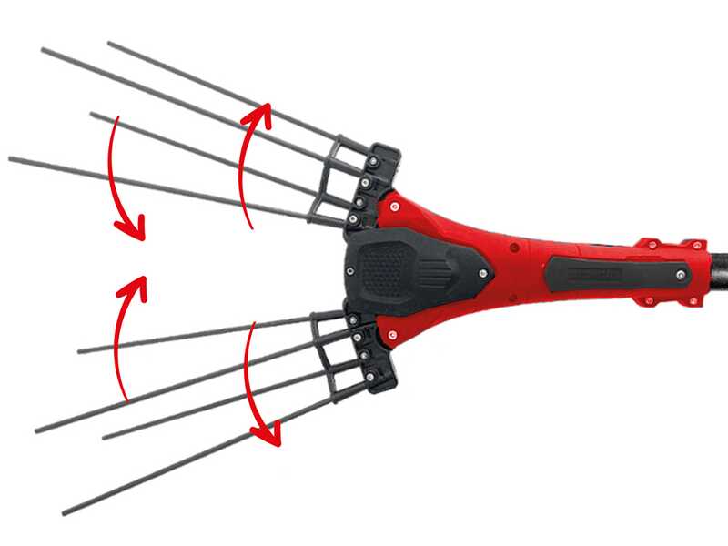 Aima Giulia Cordless - Peigne vibreur &eacute;lectrique &agrave; batterie - Perche fixe en carbone - 250 cm - 3 x 21 V 5,2 Ah