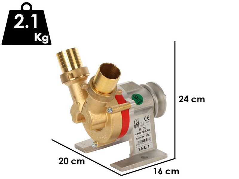 Rover N 35 - Pompe de transfert &agrave; poulie en bronze
