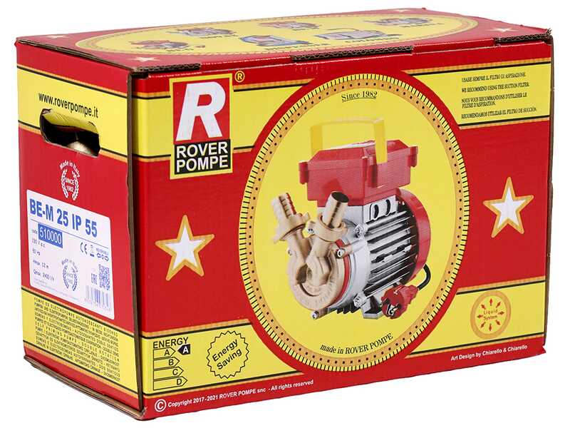 Rover BE-M 25 IP 55 - Pompe &eacute;lectrique de transfert en bronze avec protection IP55 - Monophas&eacute;e - 230 V