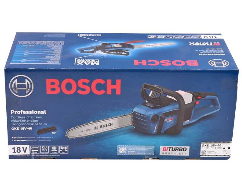 Bosch Professional BITURBO GKE 18V-40 - Tron&ccedil;onneuse &eacute;lectrique &agrave; batterie - 18 V 5,5 Ah - Guide de 40 cm
