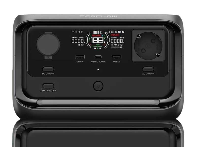 EcoFlow River 3 Max - Power Station Batterie portable - 600 W - 572 Wh/22,4 V