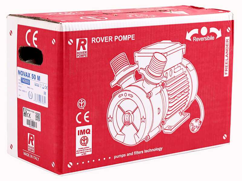 Rover Novax 50 M - Pompe &eacute;lectrique de transfert en alliage anticorrosion - Monophas&eacute;e - 230 V