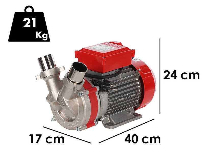 Rover Novax 50 M - Pompe &eacute;lectrique de transfert en alliage anticorrosion - Monophas&eacute;e - 230 V