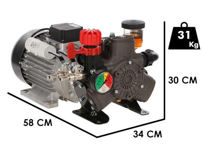 Kit motopompe de pulv&eacute;risation avec chariot - Annovi reverberi AR 403 EM GCI