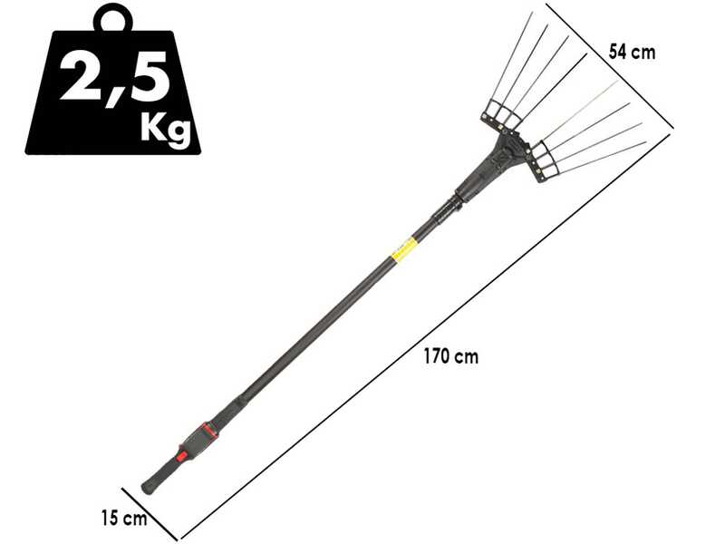 Kit Olive Light 1 Zanon - Peigne vibreur et s&eacute;cateur &agrave; batterie - Perche t&eacute;lescopique 170 - 250 cm - 4 x 14,4 V 2,5 Ah - Diam&egrave;tre de coupe 35 mm