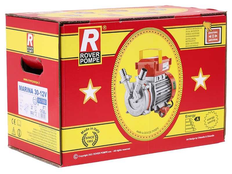 Rover Marina 30 - Pompe &eacute;lectrique de transfert en bronze - 12 V