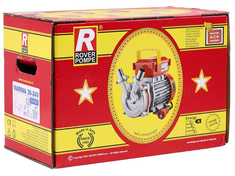 Rover Marina 30 - Pompe &eacute;lectrique de transfert en bronze - 24 V