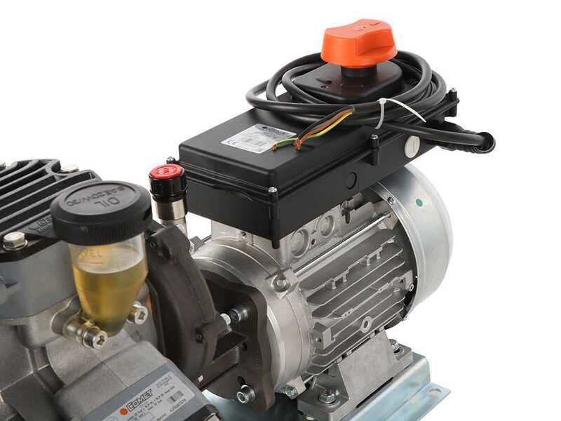 Kit motopompe &eacute;lectrique de pulv&eacute;risation avec chariot - Comet MTP P40/20 TRF90 HP3 BA SCAT EL - Pour produits chimiques et acides