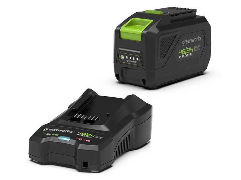Greenworks GD24LM33 - Tondeuse &agrave; gazon &agrave; batterie - 24 V/8 Ah - Largeur de coupe 33 cm