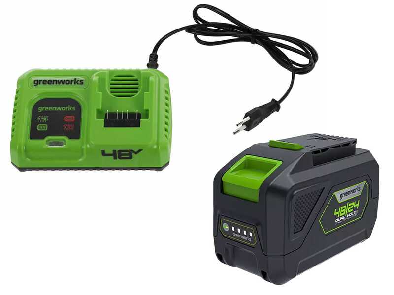 Greenworks GD24LM33 - Tondeuse &agrave; gazon &agrave; batterie - 24 V/10 Ah - Largeur de coupe 33 cm