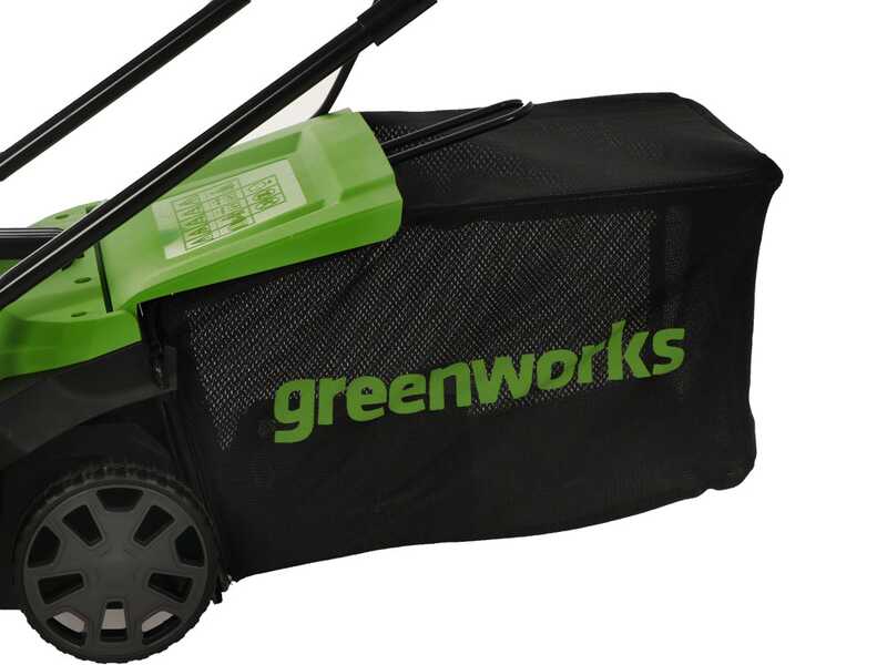 Greenworks GD24LM33 - Tondeuse &agrave; gazon &agrave; batterie - 24 V/10 Ah - Largeur de coupe 33 cm