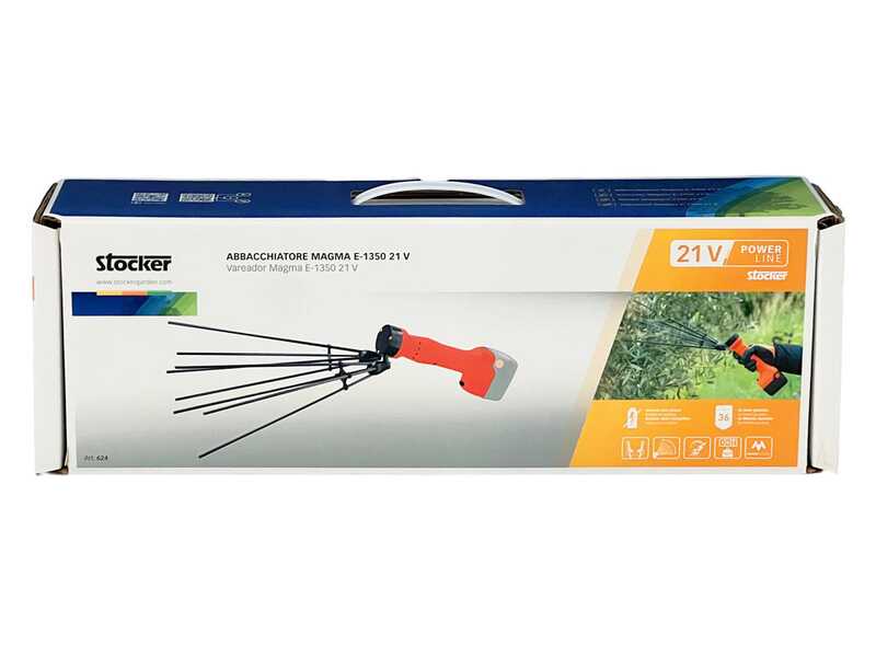 Stocker Magma E-35 21 V - Peigne vibreur manuel &agrave; batterie + perche de rallonge 205-325 cm - 21 V 4 Ah