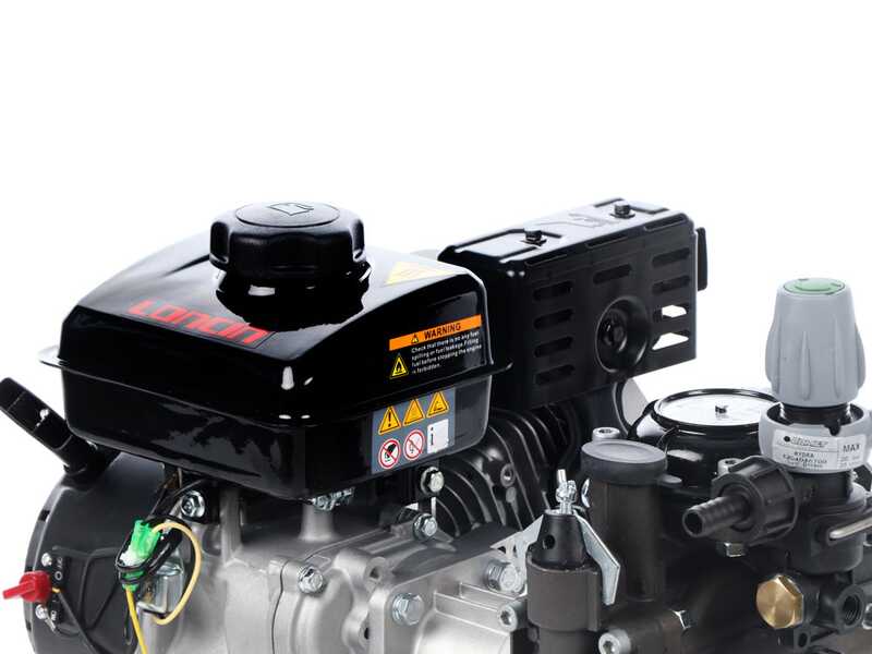 Kit motopompe thermique pour pulv&eacute;risation avec chariot - Comet MC20/20 - Pour produits chimiques et acides