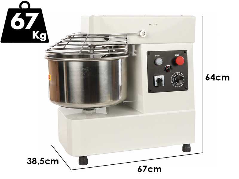 Prismafood iLine SFMC 20 VAR - P&eacute;trin &agrave; spirale - capacit&eacute; 18 kg - monophas&eacute;