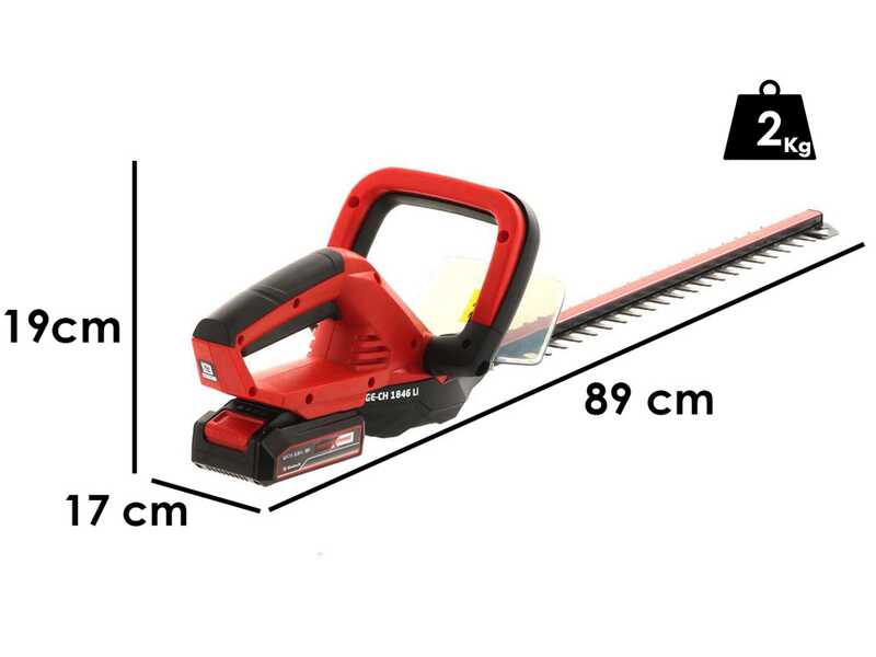 Einhell GE-CH 1846 Li PXC - Taille-haie &eacute;lectrique &agrave; batterie 18V 4Ah - Lame de 46 cm