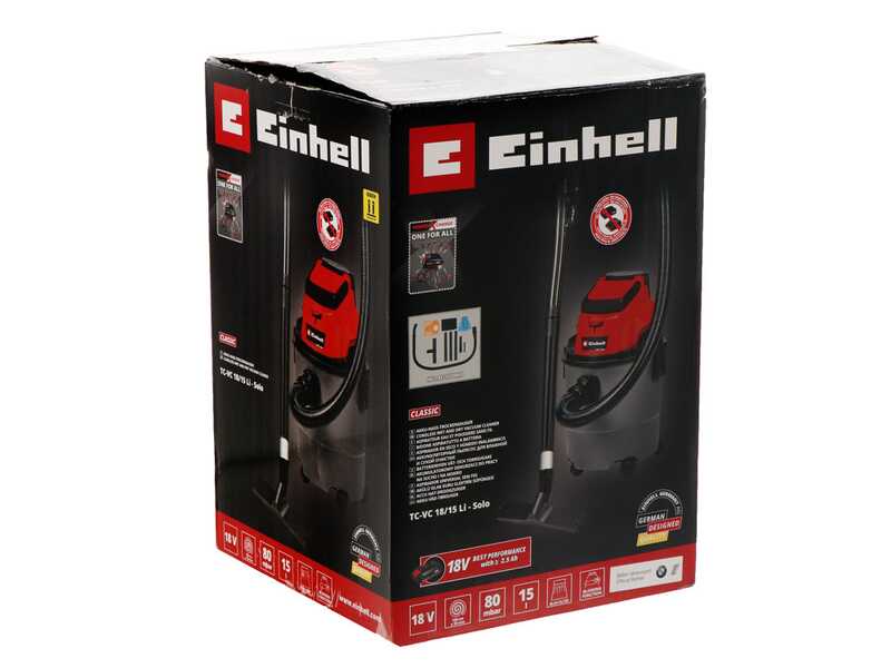 Einhell TC-VC 18/15 Li - Aspirateur multifonction &agrave; batterie - 18V 4Ah