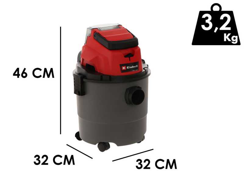 Einhell TC-VC 18/15 Li - Bidon multifonction &agrave; batterie - 18V 5.2Ah