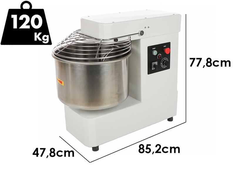Prismafood iLine SFMC 50 VAR - P&eacute;trin &agrave; spirale - capacit&eacute; 42 kg - monophas&eacute;