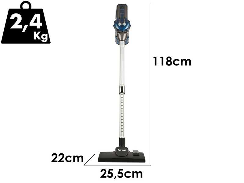 Girmi AP74 - Aspirateur - Balai &eacute;lectrique 2 en 1 - 600 W