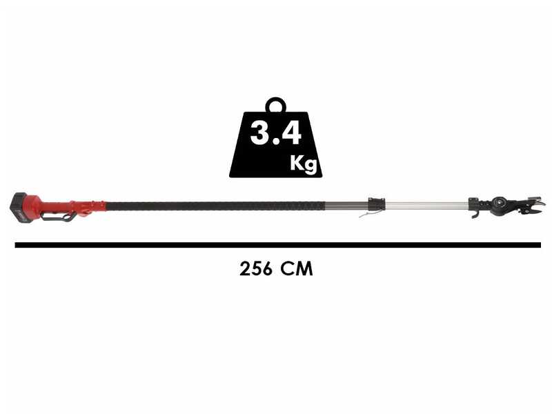 Archman HELIUM+ - &Eacute;chenilloir &agrave; batterie - Perche 256 - 415 cm - 4Ah 21V