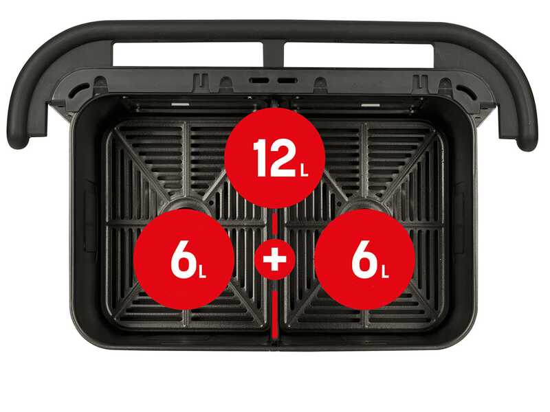 G3 Ferrari Friggisano 6+6 - Friteuse &agrave; air chaud 12 L avec double panier