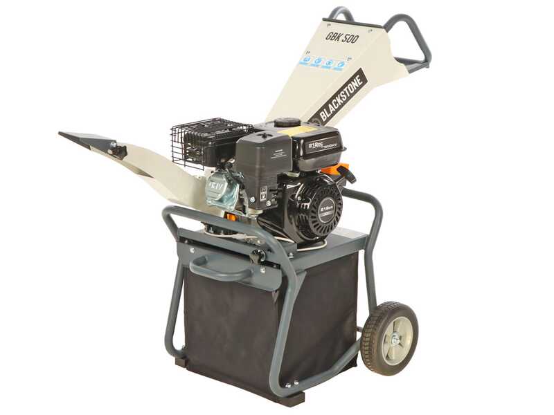 BlackStone GBK 500 - Broyeur thermique 2 en 1 avec bac ou goulotte d'&eacute;jection - Moteur Ducar DH212