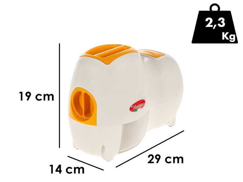 Reber Fido 9250 BG Blanc/Jaune - R&acirc;pe &eacute;lectrique de table - 140 W